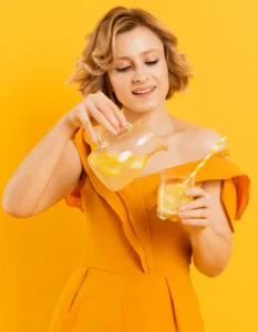 Lemon Water Drinking